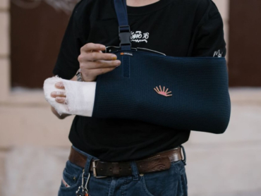 Person with arm in cast