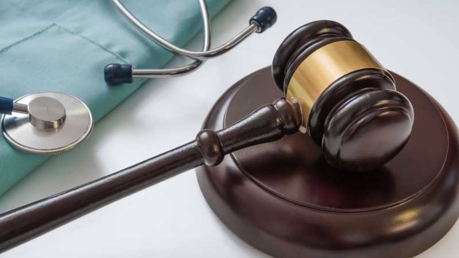 Gavel and stethoscope - Personal injury concept